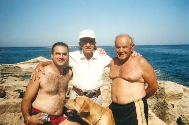 Sandro at Delimara with Dom Mintoff (all together now - jaqq).