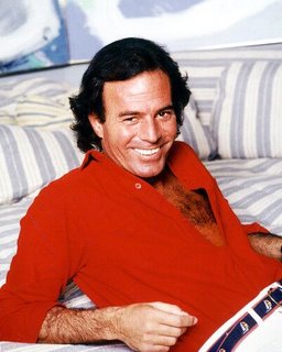 Julio Iglesias: neo-fascism in a tight red shirt and chest hair