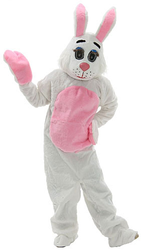 Jason Micallef in his Easter bunny outfit, bought specially for Consie's Easter bash
