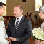 Joseph flirts with the groom