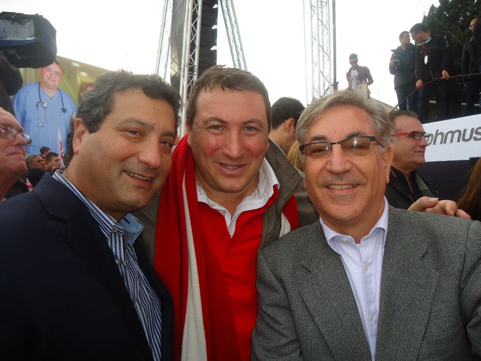 Natius Farrugia with the Tourism Minister and Gavin Gulia (not elected this time)