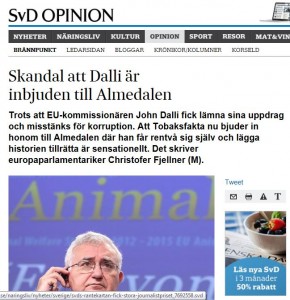 Swedish MEP calls John Dalli invitation ‘scandalous’ | Daphne Caruana