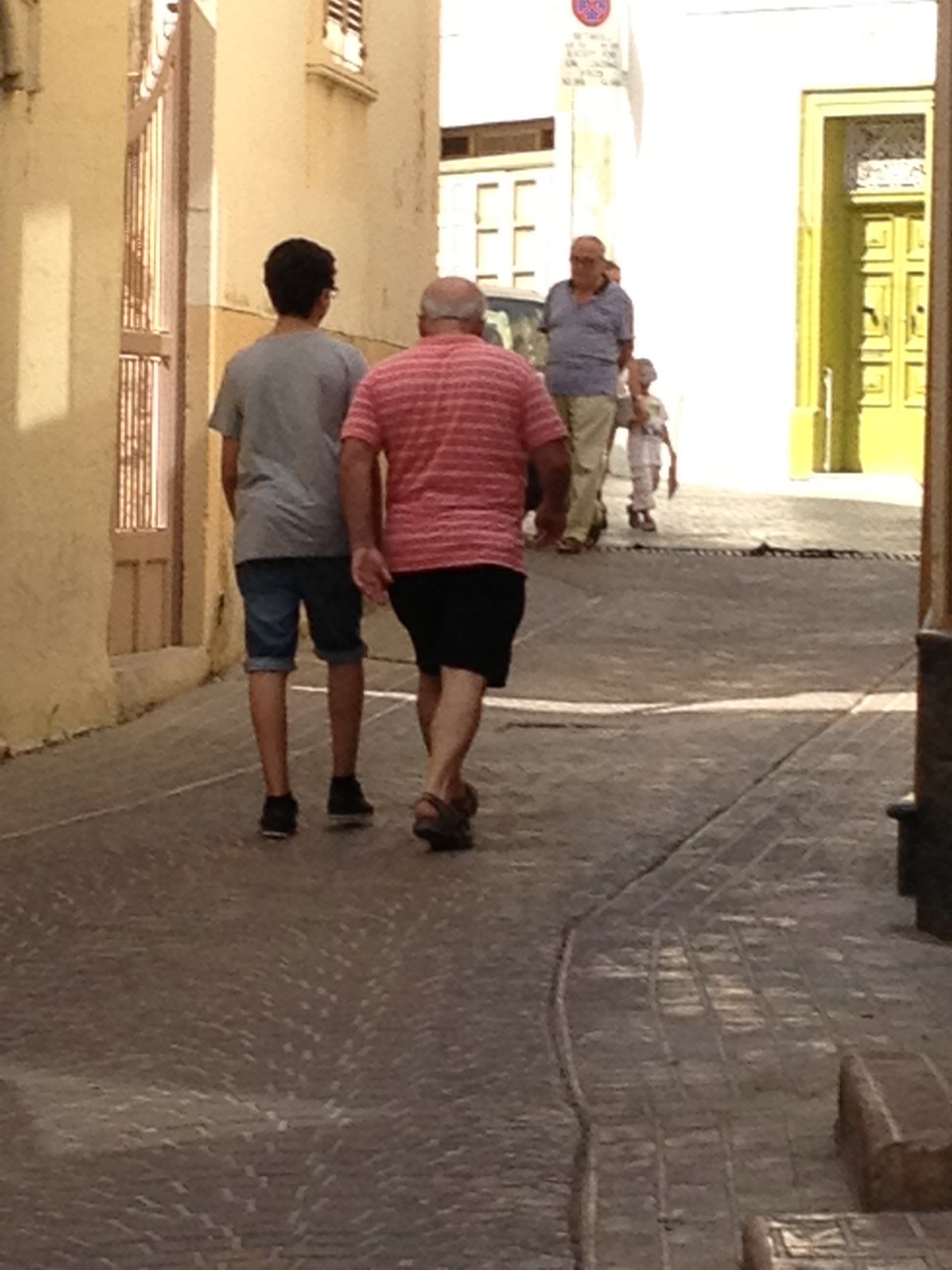 Is civil service head and cabinet secretary Mario Cutajar (right) going too? He's in Gozo - there he goes, papped in Victoria.