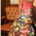 Amanda Mifsud in a lovely dress