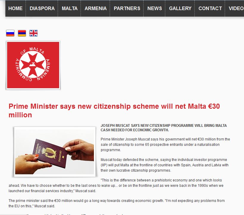 Malta-Armenia website