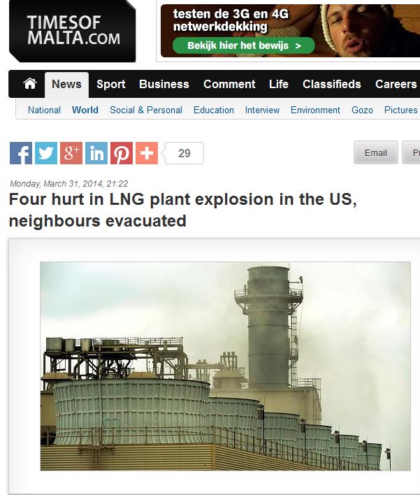 LNG explosion