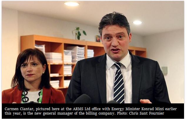 My government gave my wife a massive contract - and this here on my right is Jeffrey Pullicino Orlando's wife, to whom I gave a job as CEO of ARMS Ltd. So you see, my government is an Equal Opportunities Cronyist.