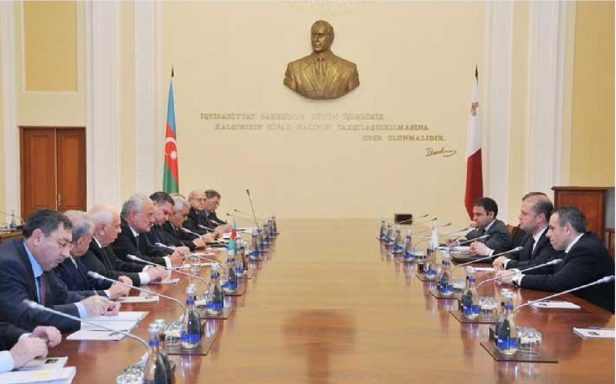 Joseph Muscat, Konrad Mizzi, Keith Schembri and Kurt Farrugia negotiating alone in Baku in December 2014