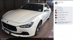 Ugo Chetcuti's new Maserati with His Highness number-plates, bought a few weeks ago