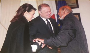 Joe Cutajar, Labour deputy mayor of Birzebbuga, with the prime minister and Mrs Muscat. His son Anton Rea Cutajar is the owner of the large private zoo, estate and Aston Martin shown below.