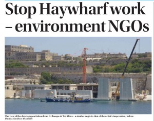 Headline in Times of Malta today