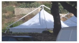 Call Tony Zarb - the Science Council's employees were kept in these wet-weather tents in the executive chairman's scandal-ridden Mistra field in the high sun. Team-building or endurance?