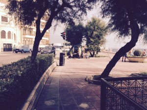 Yesterday: the Sliema front, near Fond Ghadir: a government car parked directly on the pedestrian promenade