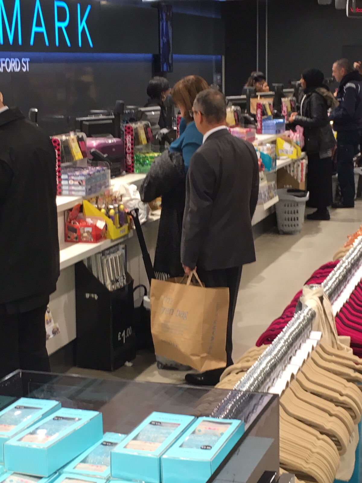 The Transport Minister - shopping at Primark in Marble Arch with his personal assistant (part of a series of photographs taken in the store by a member of my international worldwide network of spies)