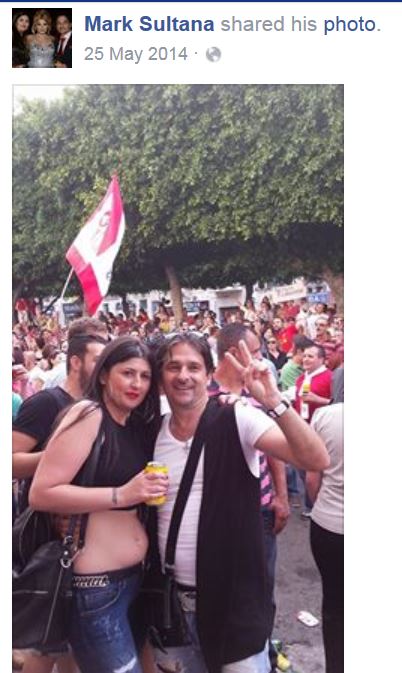 The real 'ded', Mark Sultana, with his girlfriend at a Labour street party.