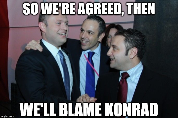 MOBSTERS BLAME KONRAD