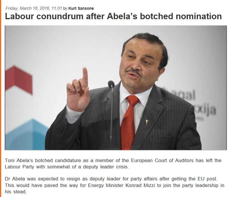 abela botched nomination