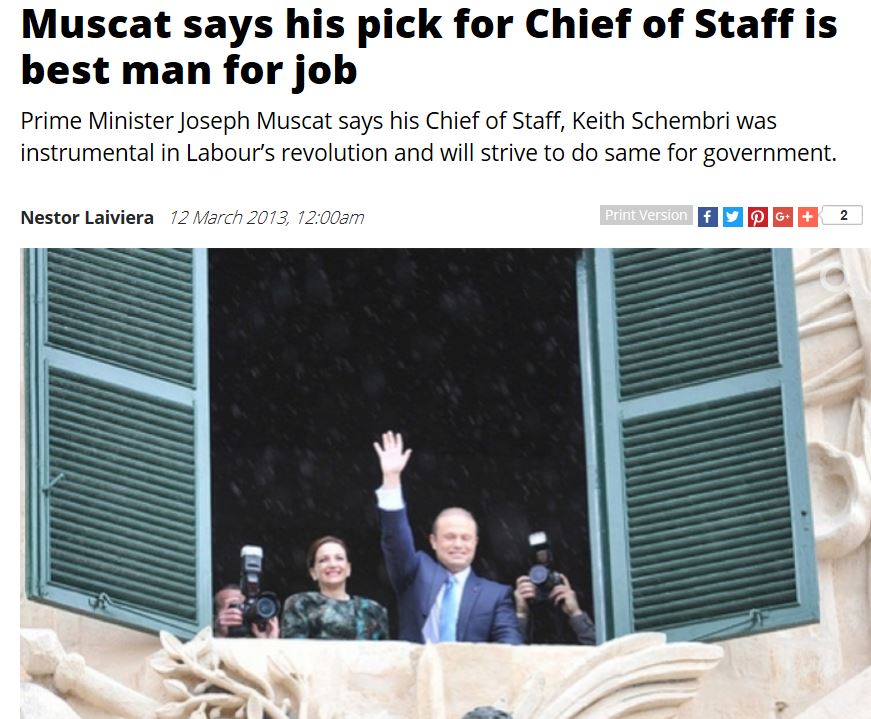 chief of staff 12 March 2013