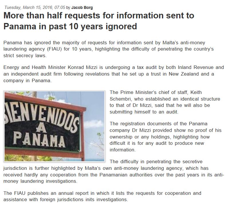 panama requests