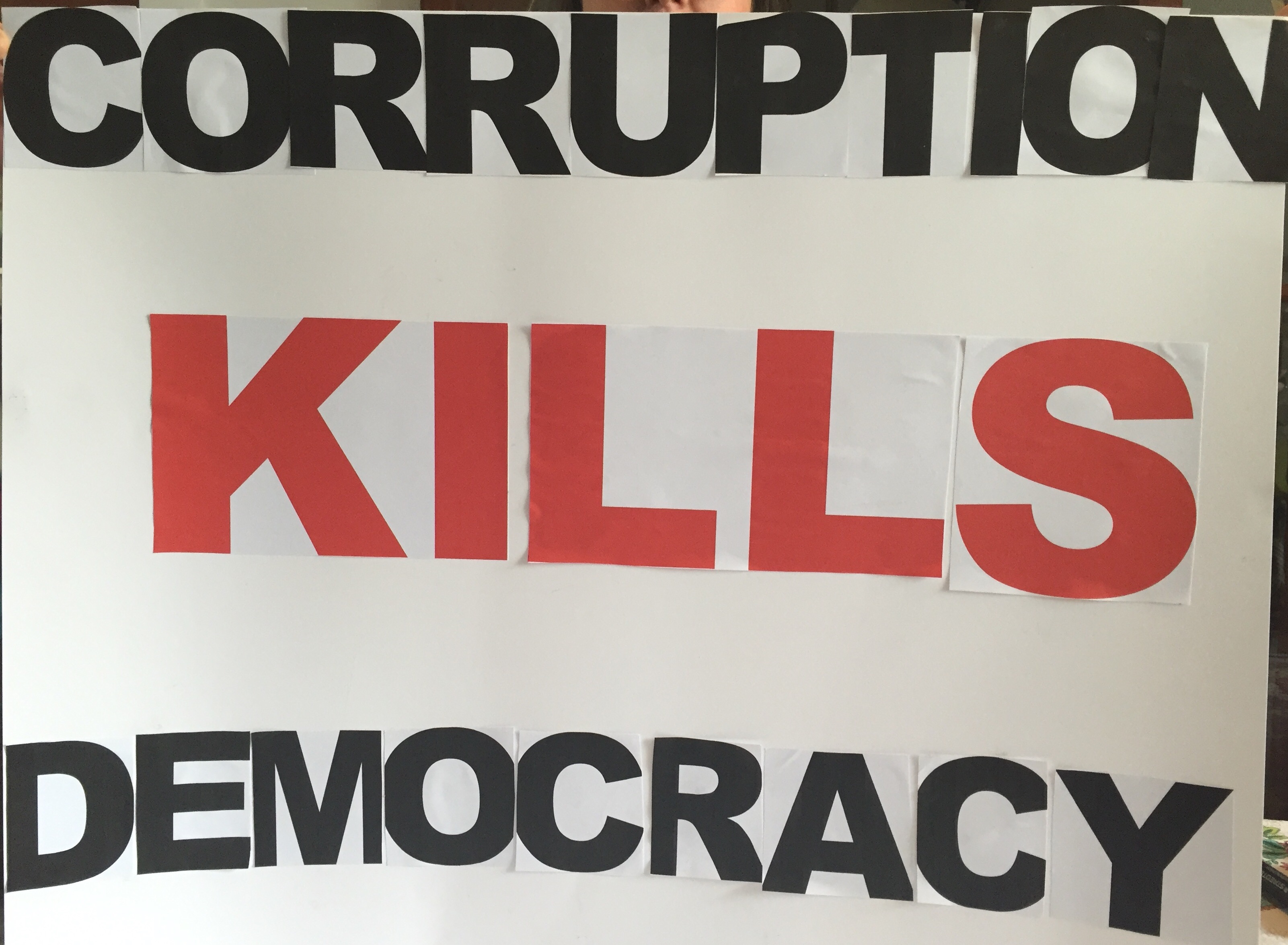 corruption kills democracy