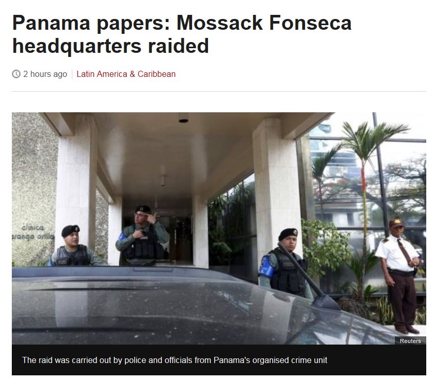 mossack fonseca panama raided