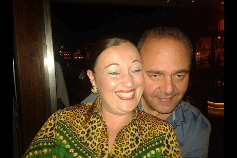 Chris Cardona, the Minister for the Economy, drunk with a non-Maltese friend at Hugo's Lounge last year. This photograph was uploaded on her Facebook page.