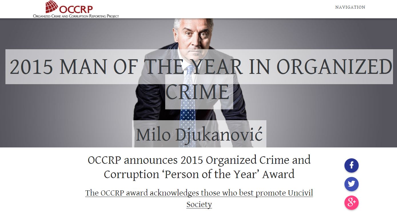 Milo Djukanovic OCCRP