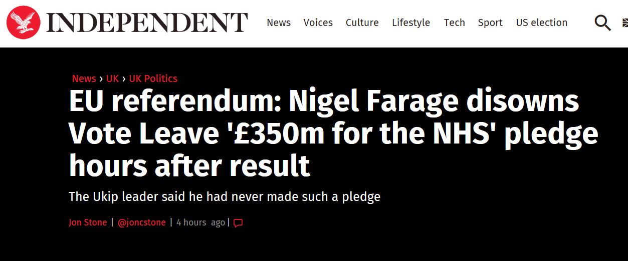 farage disown