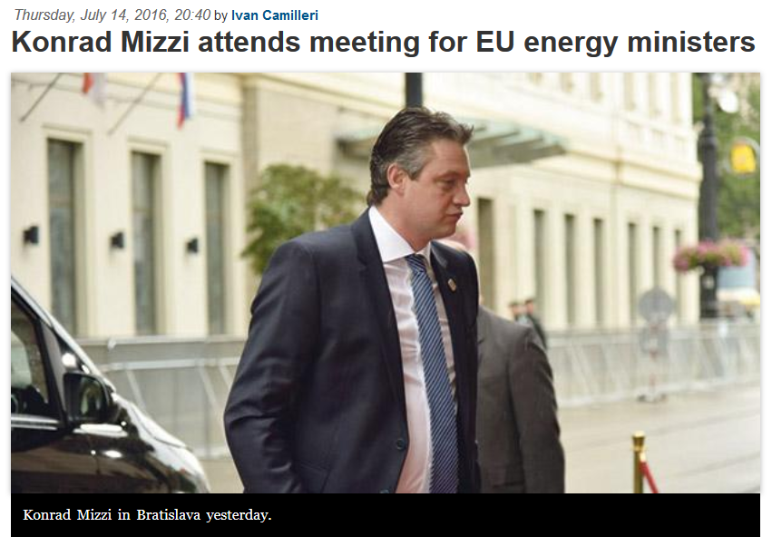 Konrad Mizzi, this time minus his rubber dinghy so that the executive chairman of the Malta Council for Science and Technology won't get too upset after downing an entire bottle of Earl Grey tea.