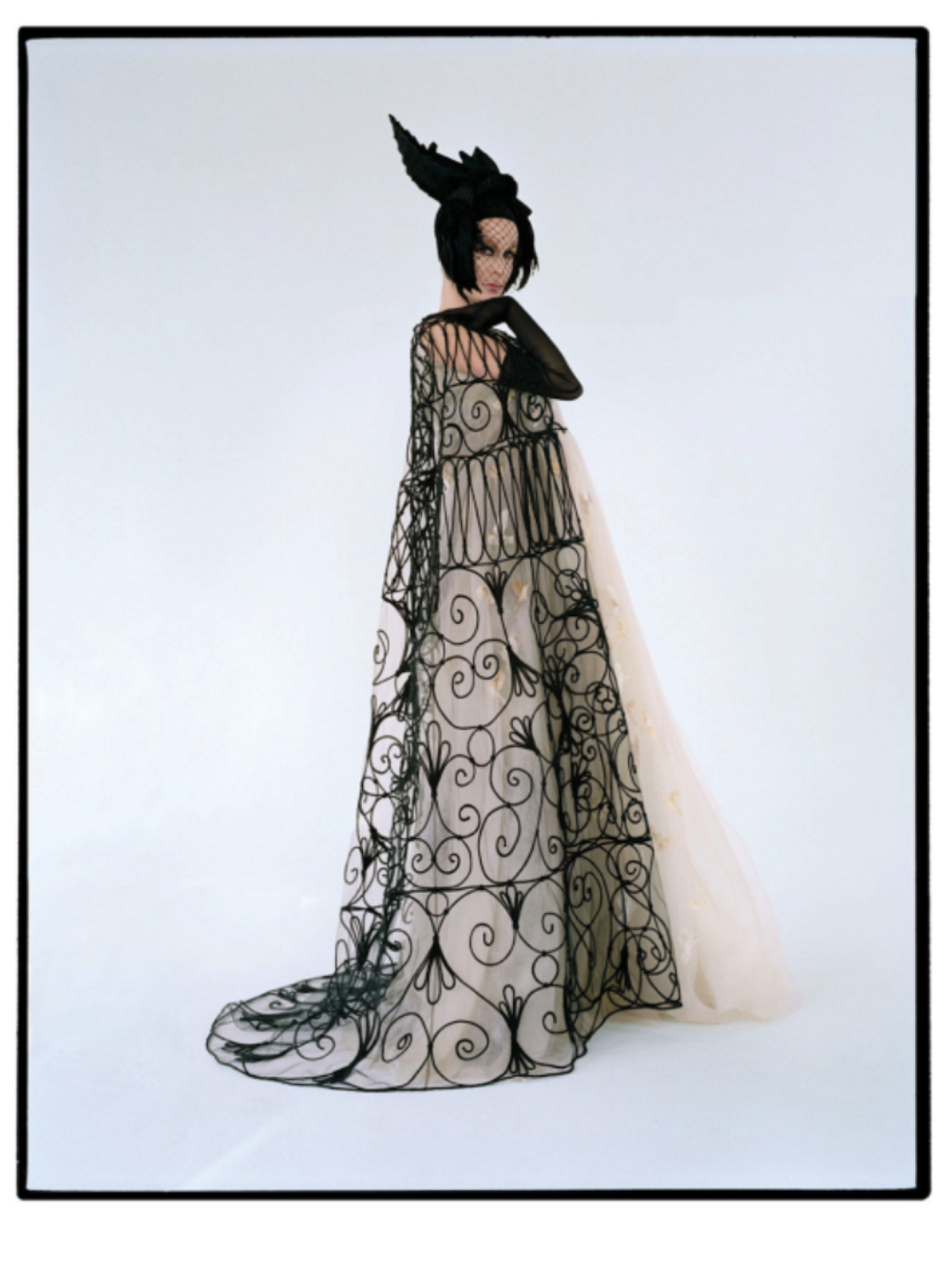 Evening gown created by Valentino Garavani in the 1960s.